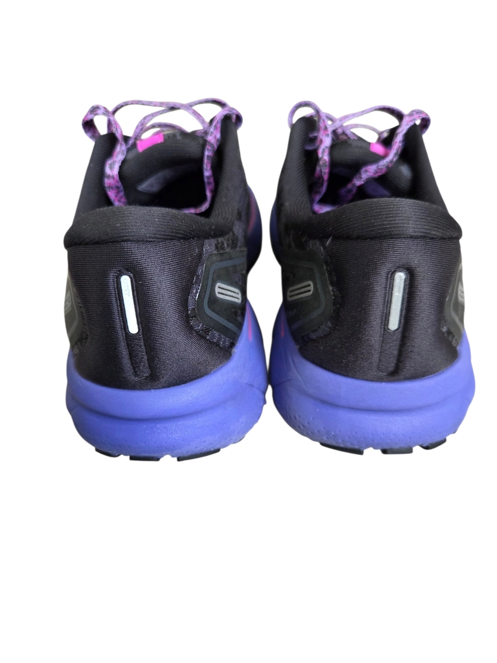 Brooks Ghost 14 Women's Running Shoes Black Leopard Cheetah and Purple 8 - Picture 6 of 11